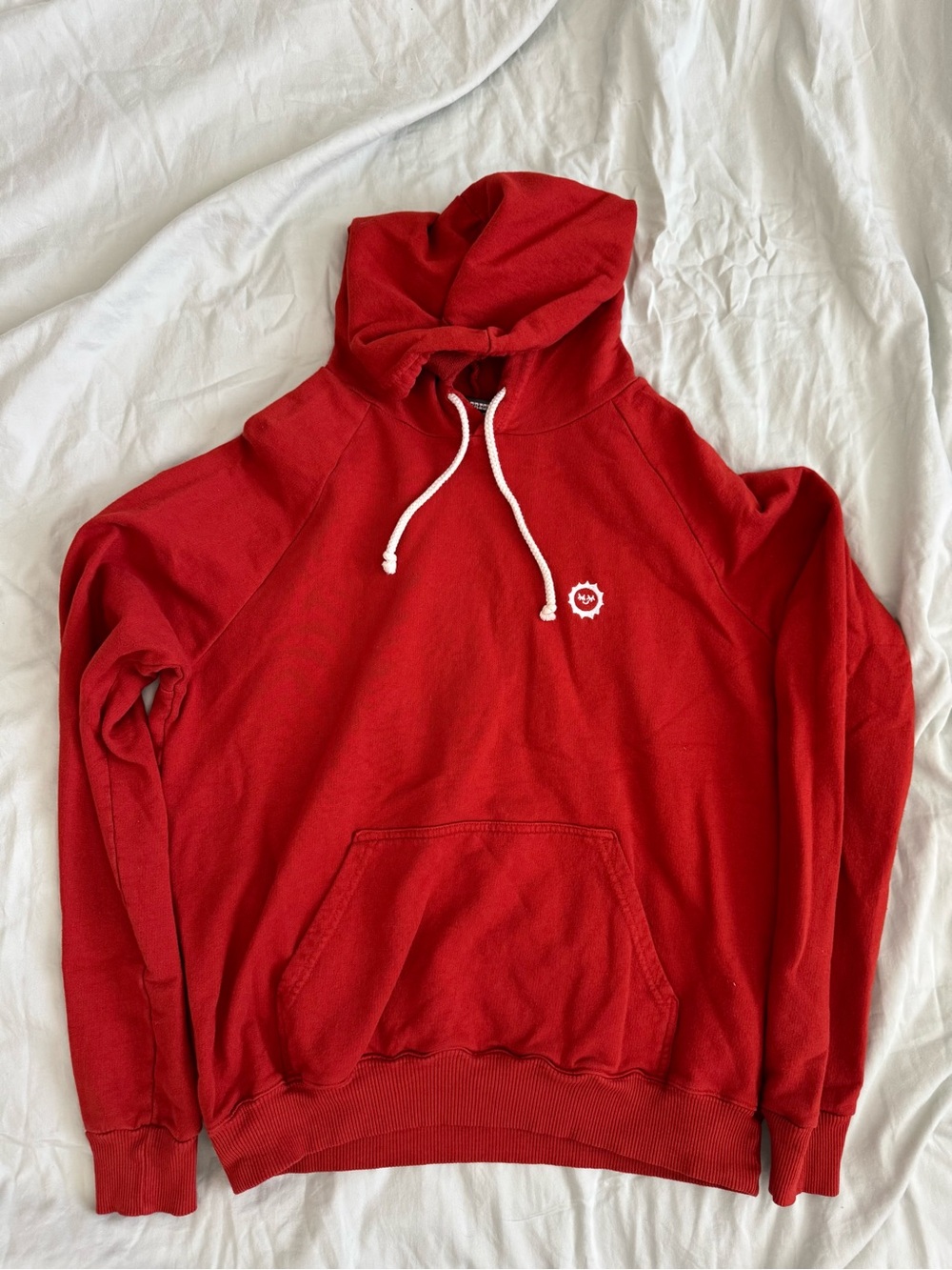 Big Bud Press Red Crewneck Hoodie with Pocket